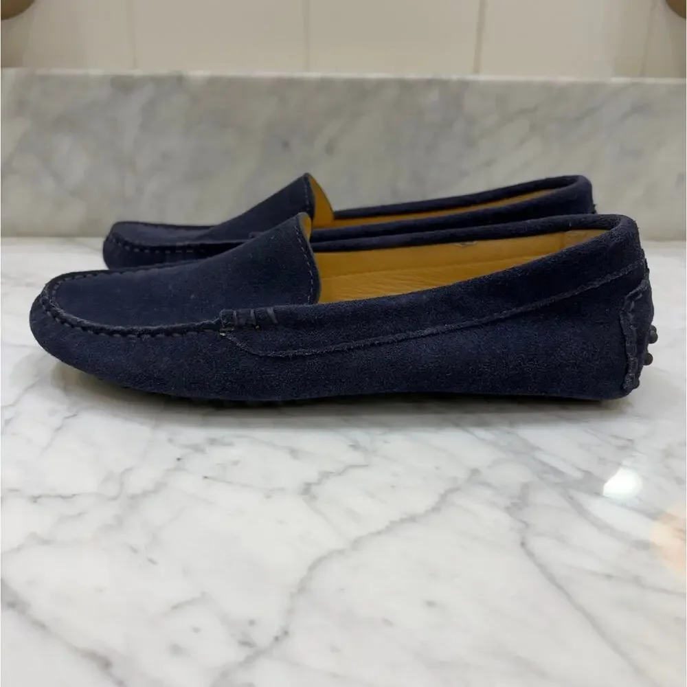M. Gemi The Feliz Blue Suede Moccasin Loafers